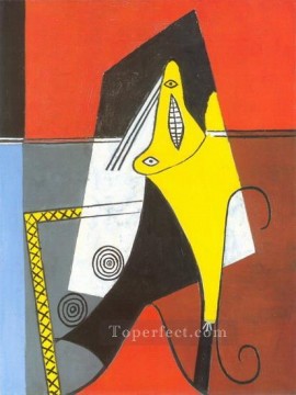  Cubismo Lienzo - Femme dans un fauteuil 4 1927 Cubismo